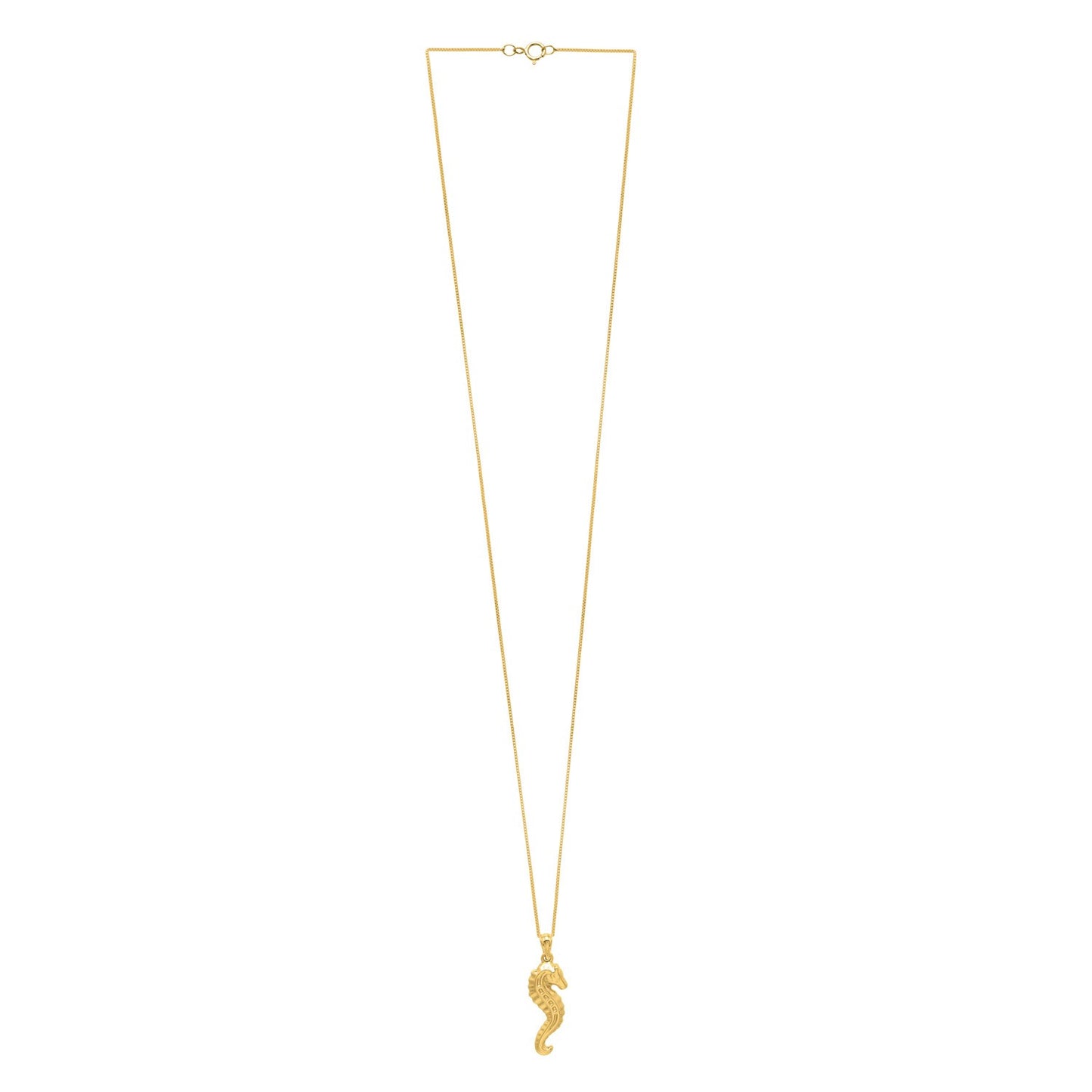 Seahorse Necklace in 10K Yellow Gold