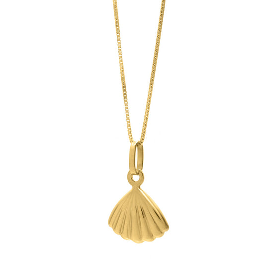 Sea Shell Necklace in 10K Yellow Gold